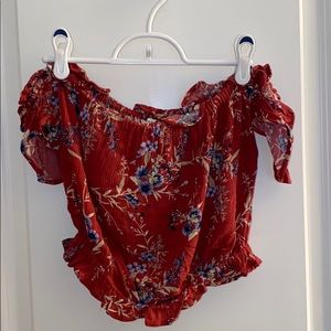 American Eagle Off the Shoulder Crop Top